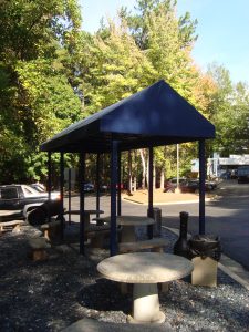 FREE STANDING AWNING OR CANOPY FOR SMOKING AREA