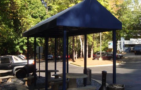 FREE STANDING AWNING OR CANOPY FOR SMOKING AREA